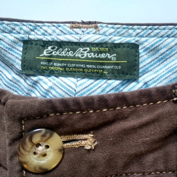 Eddie Bauer Chocolate Brown Capris Size 8 - Picture 2 of 7